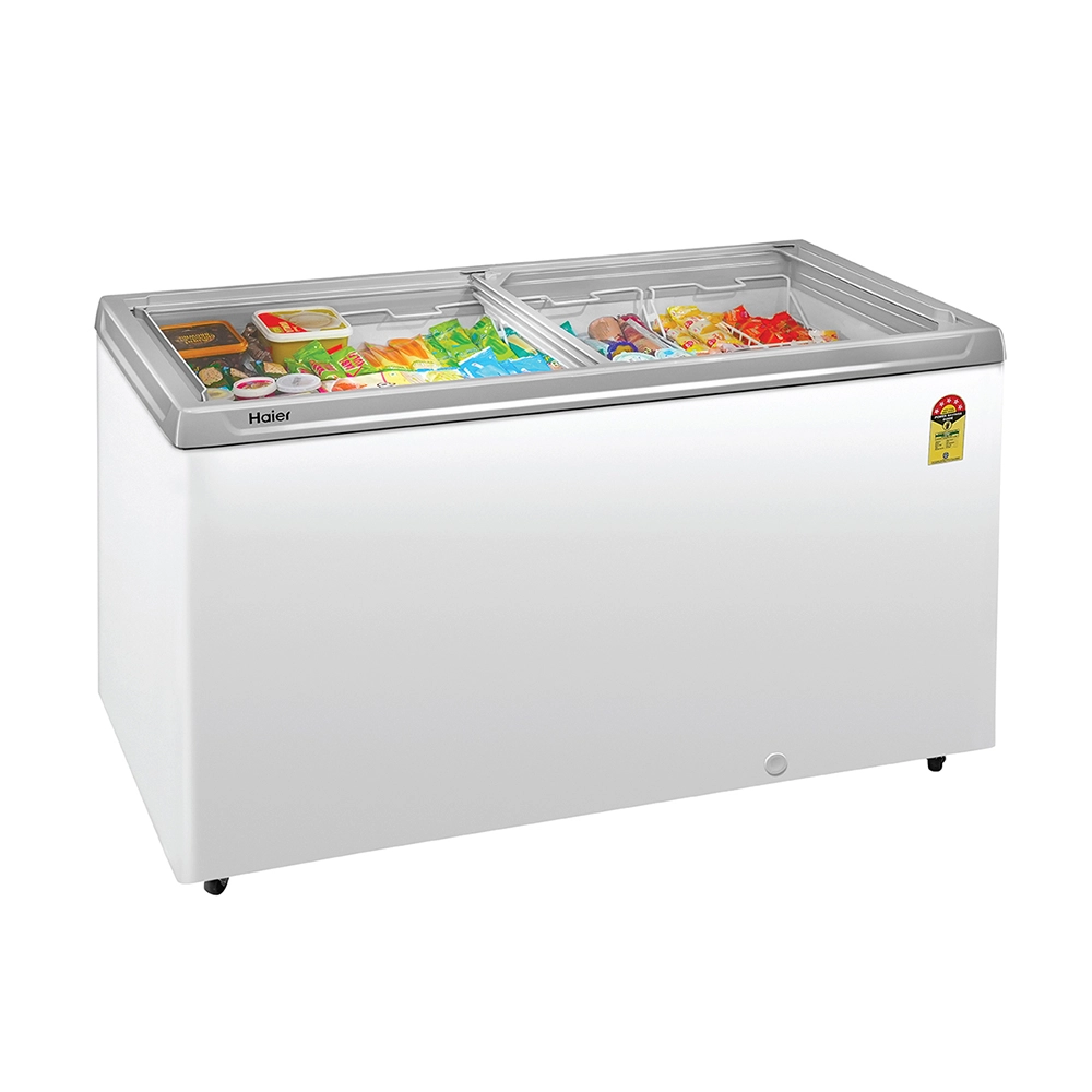 Haier 400 L Glass Top Freezer with LED & 4 Years Warranty, 5 STAR